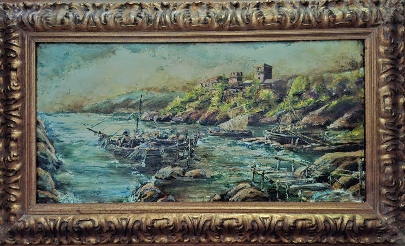 Marina con pescatori