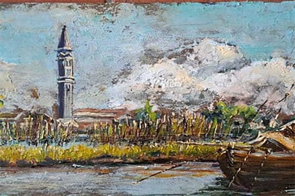 Scorcio di Burano dalla laguna